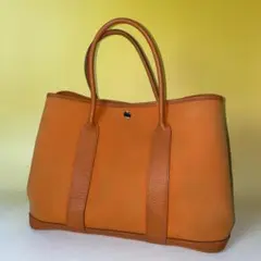 HERMES PM ガーデンパーティー オレンジ S金具 ブッフル エルメス