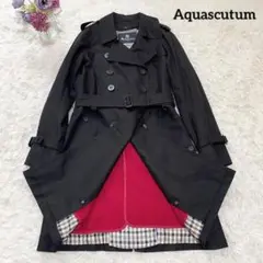 極美品 Aquascutum ウールライナー付きトレンチコート ベルト 黒 6
