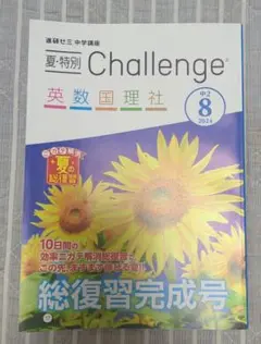 Challenge 　英数国理社　 中2 2024　進研ゼミ