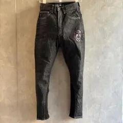 glamb グラムテーパードリブデニムパンツ