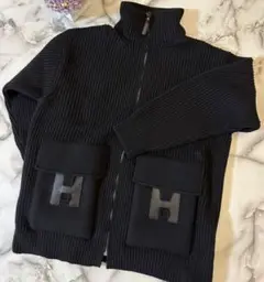 入手困難♡HERMESエルメス♡ブルゾン HレザーディテールHロゴ