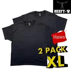 ヘインズ ビーフィー Tシャツ XLサイズ 2枚セット ブラック 黒 無地