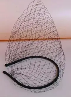 チュール　カチューシャ　ブラック