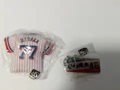 ヤクルトスワローズ ユニフォーム キーホルダー　真中77 谷内46