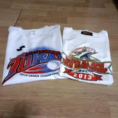 リトルシニアトーカイ白 Tシャツ 2枚セットMサイズとLサイズ