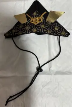 ニューボーンフォト用三角帽子 黒金