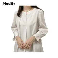 Modify モディファイ タックデザイン チュニック ブラウス 日本製
