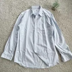 【UNIQLO】ボタンダウン長袖シャツ M コットン L 水色 レギュラーカラー