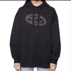 DIESEL✨美品✨最安値✨パーカー トレーナー Dロゴ ブラックS