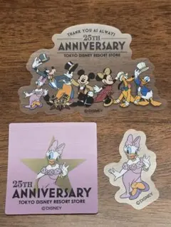 デイジーダック ステッカー ディズニーストア 25周年