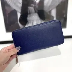 HERMES エルメス アザップロングシルクイン 長財布 C刻印