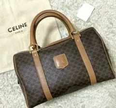 セリーヌ CELINE マカダム ハンドバッグ ミニボストン トリンオフ レザー