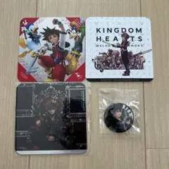 キングダムハーツ コースターセット 4枚+バッジ