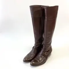 卑弥呼⭐️【23.5】ロングブーツ サイドジップ ジョッキー レザー ブラウン