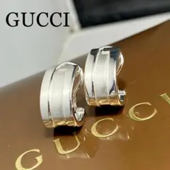 新品仕上 廃盤 希少 グッチ ポスト付 ピアス イヤリング シルバー 925