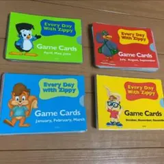Zippy ゲームカード 4セット DWE ラミネート加工済　美品