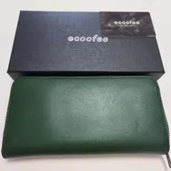 ecoofee 牛革グリーン 長財布