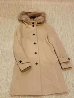 ICB ブルーフォックス フード付き ロングコート カシミヤ混