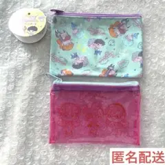 新品・未使用　エヴァンゲリオン　フラット　ポーチ　2点セット　シンジ　アスカ