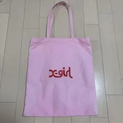 エックスガールロゴトートバッグ大容量ピンク