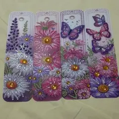 花と蝶　しおり