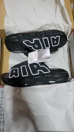 NIKE エアモアアップテンポ スライドサンダル ブラック 値下げ不可