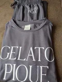 GELATO PIQUE ロゴプリントセット２点長袖とパンツジェラートピケ