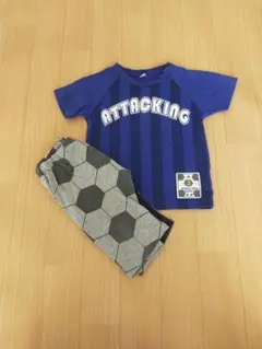 サッカー風Tシャツとパンツセット 90cm