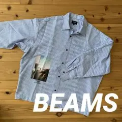 BEAMS heart ストライプシャツ メンズ