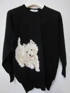 美品★スコットランド製・バランタイン 最高級カシミヤニット★ヨークシャーテリア