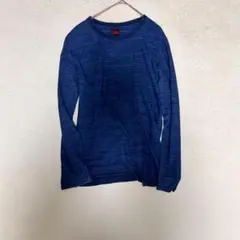 FULL COUNT フルカウント 長袖Tシャツ ブルー サイズ36 日本製 綿