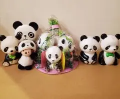 三菱銀行　郵便貯金　ノベルティ　貯金箱　レトロ　ソフビ人形セット　パンダ