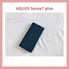 AQUOS Sense7 plus ケース 手帳型 ネイビー