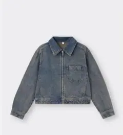 デニムジャケット フロントジッパー付き