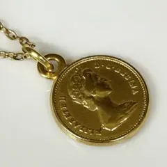 ヴィンテージ コインネックレス エリザベス2世 USA イーグル アンティーク