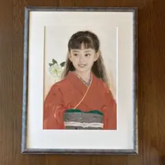最高 絵画 「バラのかくれんぼ」 おおた慶文 少女 原画 水彩画