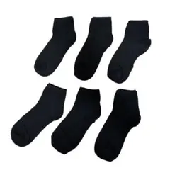 新品未使用✨黒のショートソックス6足セット