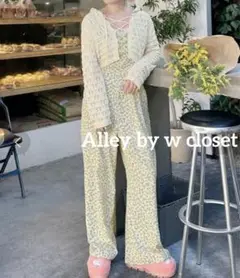 Alley by w closet 小花柄フリルサロペットパンツ