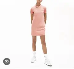 タグ付き　LACOSTEL!VE バックネックオープンポロドレス　ピンク　36