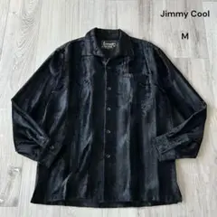 JIMMY COOL ジミークール ベロアシャツ ベルベット フェイクファーM黒