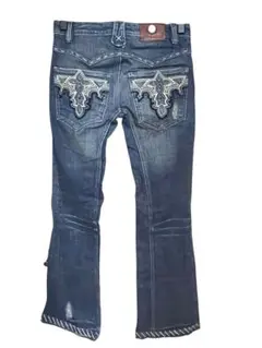【最終価格】Antik Denim 刺繍入りデニムフレアパンツ