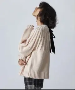 【超美品】ダブルスタンダードクロージング リボンセーター