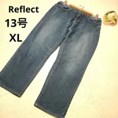 Reflect リフレクト スキニーデニム ブルー 綿 日本製/13号(XL)