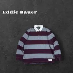 Eddie Bauer エディーバウアー ラガーシャツ 長袖 ボーダー 古着