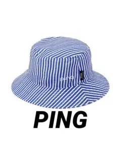【新品未使用】PING シアサッカーハット ブルー