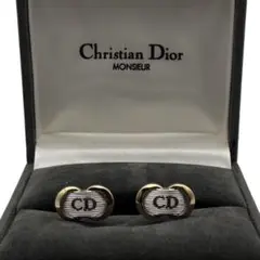 美品✨クリスチャンディオール カフリンクス カフス CDロゴ ゴールド×シルバー