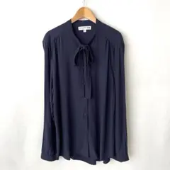 UNIQLOユニクロ レーヨンクレープタイブラウス 長袖 L