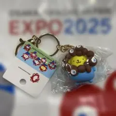 関西万博　ポムポムプリン ミャクミャク サンリオ なりきり立体キーホルダー
