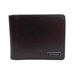 2475 BURBERRY バーバリー 二つ折り財布 ブラウン レザー
