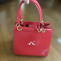 キタムラ　ハンドバッグ　赤　　内側布なし